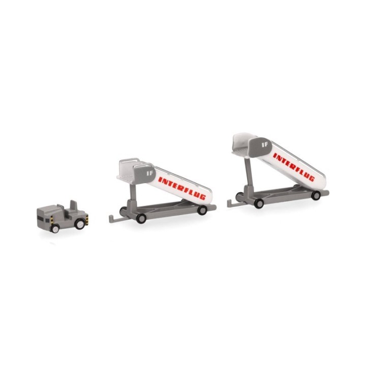 Herpa Interflug historic passenger stairs (2) with tractor (1) – produktbillede 2