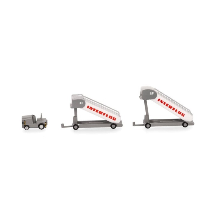 Herpa Interflug historic passenger stairs (2) with tractor (1) – produktbillede 4