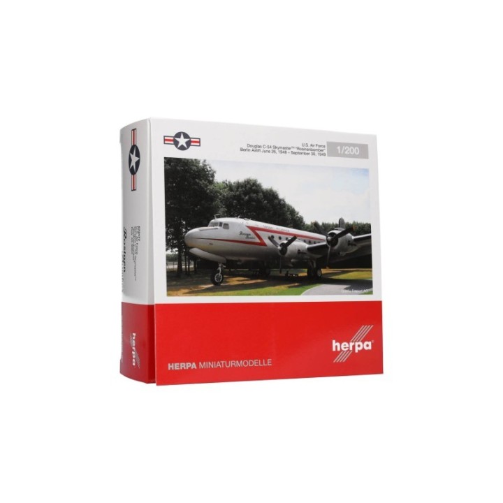 Herpa U.S. Air Force Douglas C-54 Skymaster Rosinenbomber – produktbillede 5
