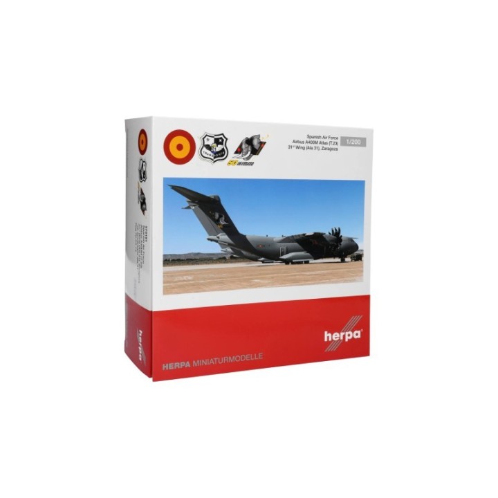 Herpa Spanish Air Force Airbus A400M Atlas (T.23) - 31st Wing (Ala 31) Zaragoza - 50 Aniversario – produktbillede 5