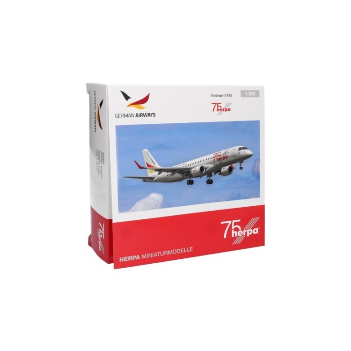 Herpa German Airways Embraer E190 Herpa 75 Years – produktbillede 5