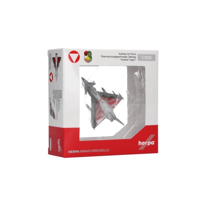 Herpa Austrian Air Force Eurofighter Typhoon - Überwachungsgeschwader Zeltweg Austrian Tigers – produktbillede 5