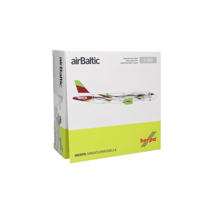 Herpa AirBaltic Airbus A220-300 50th A220 - YL-ABX – produktbillede 5