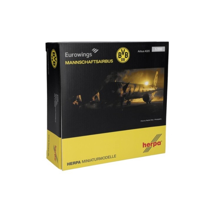 Herpa Eurowings Airbus A320 BVB Mannschaftsairbus (2025) – produktbillede 5