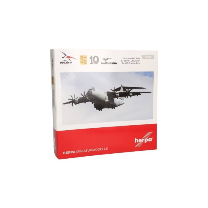 Herpa French Air Force - Escadron de Transport 1/61 Touraine – BA 123 Orléans-Bricy 10 Years of A400M – produktbillede 5
