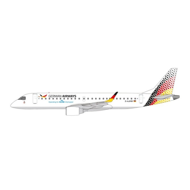 Herpa German Airways Embraer E190 - new (2025) colors