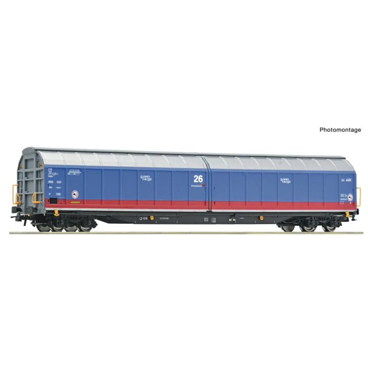Fabriksny . Roco 6600200 Skydevægsvogn, Green Cargo, SJ