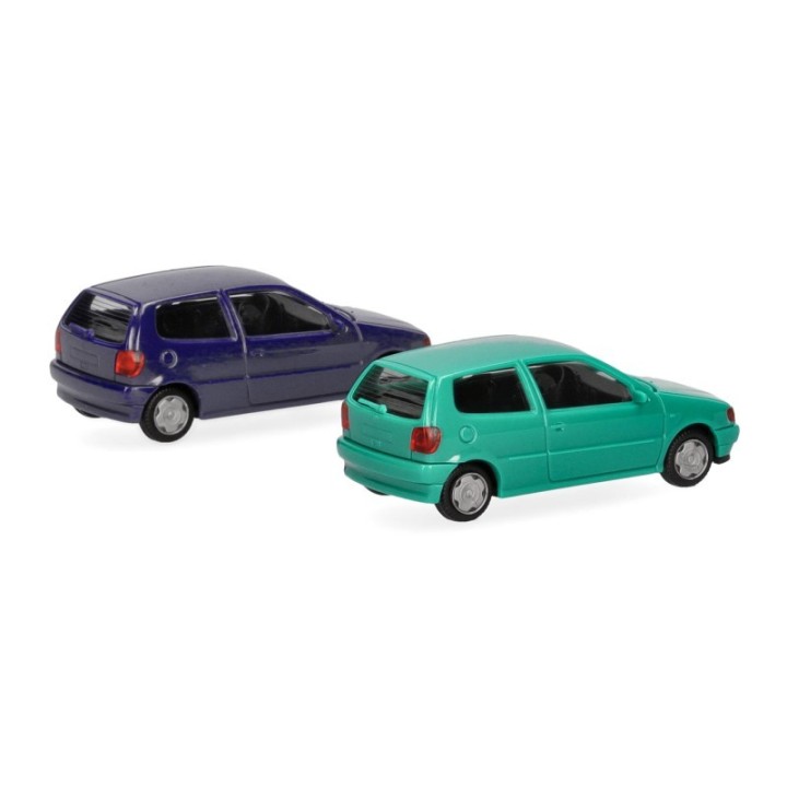 Herpa MiniKit VW Polo 2-dørs 2 stk. Pistazie / Chagallblå – produktbillede 3