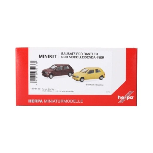 Herpa MiniKits Renault Clio 16V Jaune/Rouge Etrusque