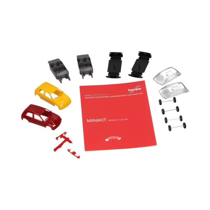 Herpa MiniKits Renault Clio 16V Jaune/Rouge Etrusque – produktbillede 4