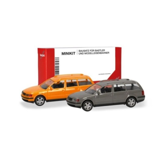 Herpa MiniKit VW Passat Variant B5 kommunalorange/mausgrå (2 stk.)