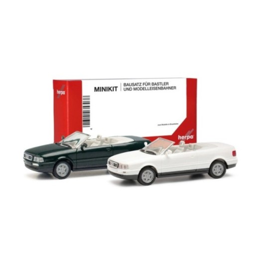Herpa MiniKit Audi Cabrio mintgrøn und alpinhvid (2 stk.)