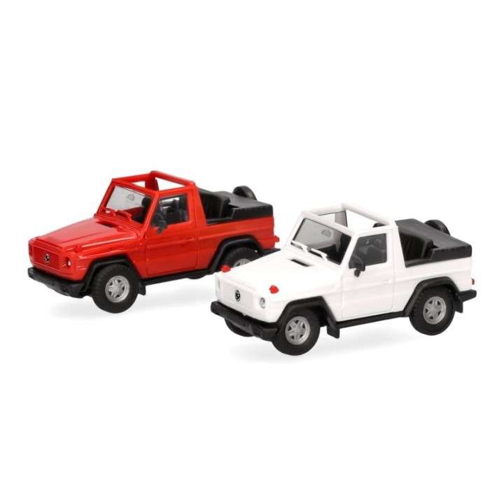 Herpa MiniKit Puch G-Klasse (W460) Cabrio hvid/rød – produktbillede 2