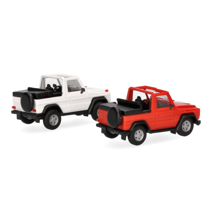 Herpa MiniKit Puch G-Klasse (W460) Cabrio hvid/rød – produktbillede 3