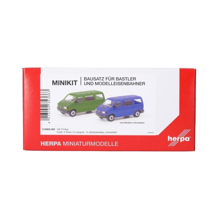 Herpa MiniKit VW T4 Bus olivgrøn/ultramarinblå