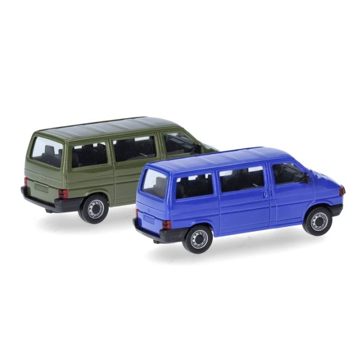 Herpa MiniKit VW T4 Bus olivgrøn/ultramarinblå – produktbillede 3