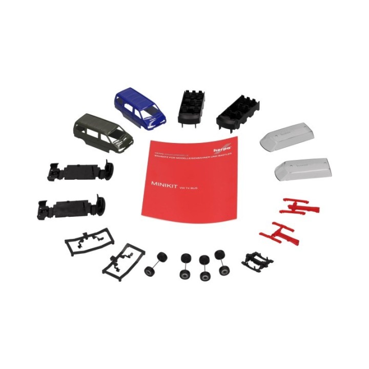 Herpa MiniKit VW T4 Bus olivgrøn/ultramarinblå – produktbillede 4