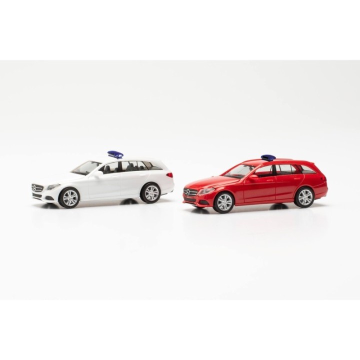 Herpa MiniKit Mercedes-Benz C-Klasse Kombi mit Warnbalken (2 stk.)