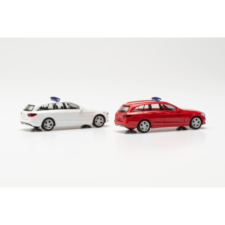 Herpa MiniKit Mercedes-Benz C-Klasse Kombi mit Warnbalken (2 stk.) – produktbillede 2