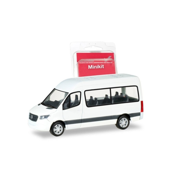 Herpa MiniKit: Mercedes-Benz Sprinter Bus højt tag hvid