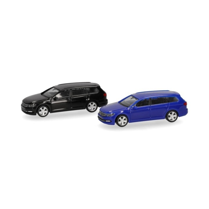 Herpa MiniKit VW Passat Variant sort und ultramarinblå (2 stk.) – produktbillede 2