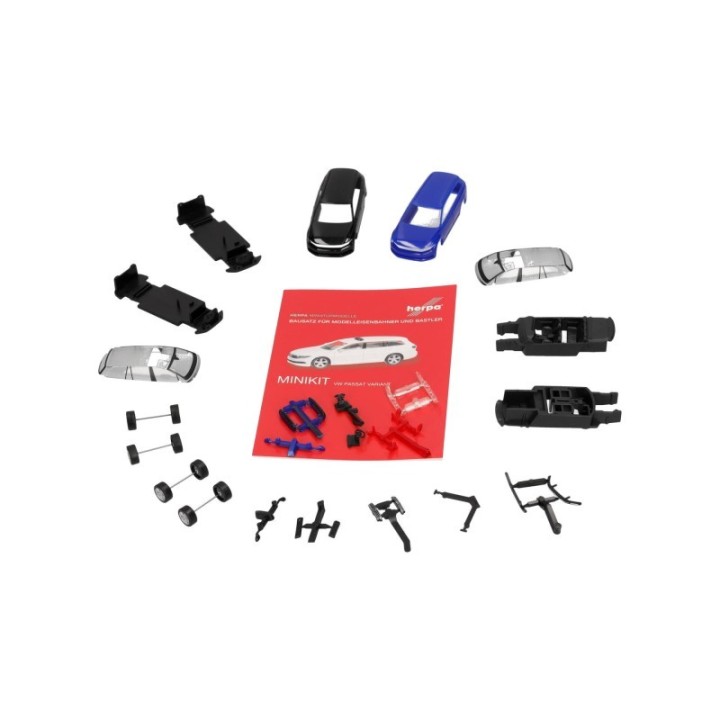 Herpa MiniKit VW Passat Variant sort und ultramarinblå (2 stk.) – produktbillede 4