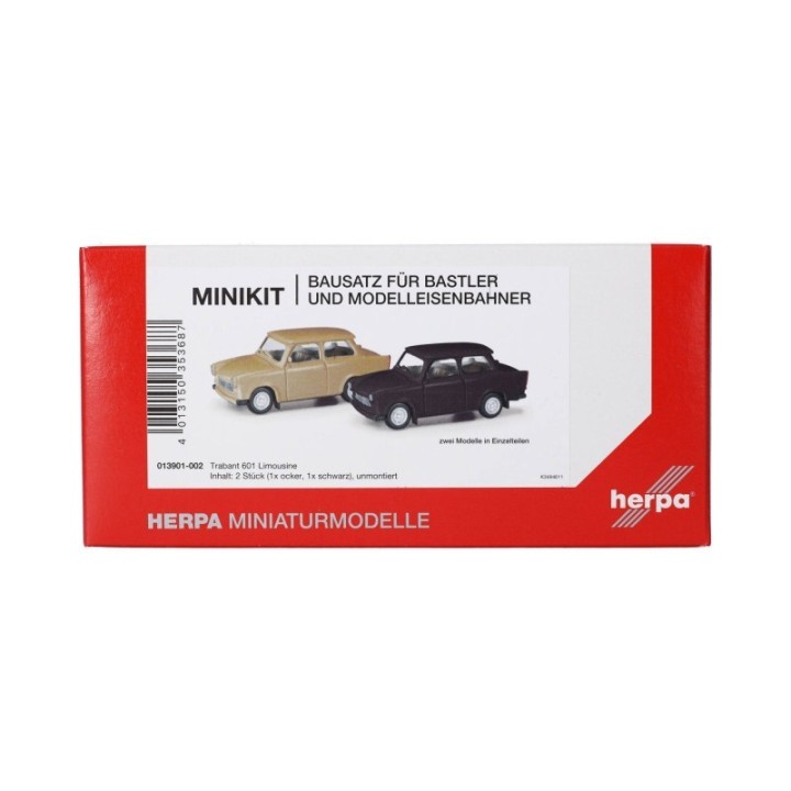 Herpa MiniKit Trabant 601 Limousine samtocker/rallyesort – produktbillede 4