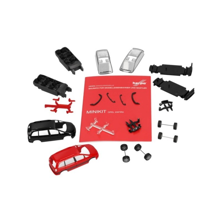 Herpa MiniKit Opel Zafira sort und rød (2 stk.) – produktbillede 4