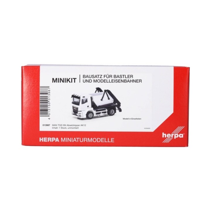 Herpa MiniKit MAN TGS NN containerbil AK12 hvid – produktbillede 3