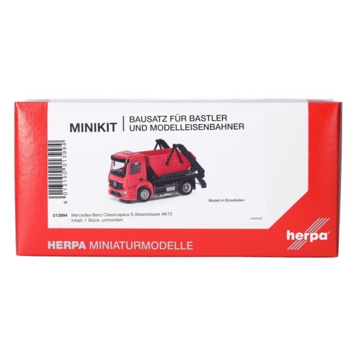 Herpa MiniKit Mercedes-Benz Actros S containerbil AK12 rød