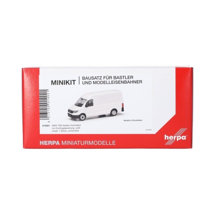 Herpa MiniKit MAN TGE Kasten HD mit Zwillingsbereifung hvid
