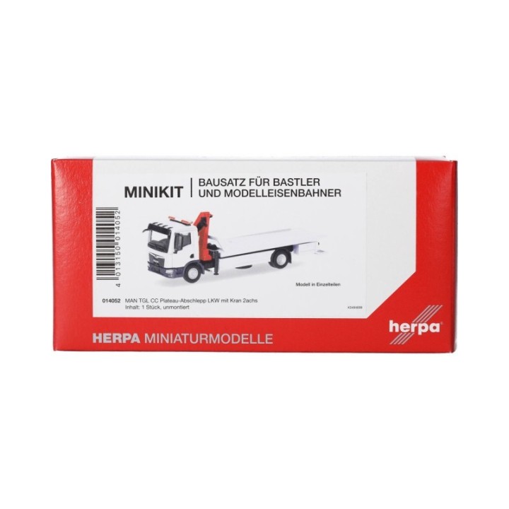 Herpa MiniKit MAN TGM Plateau-Abschlepp-LKW mit Kran (1 stk.)