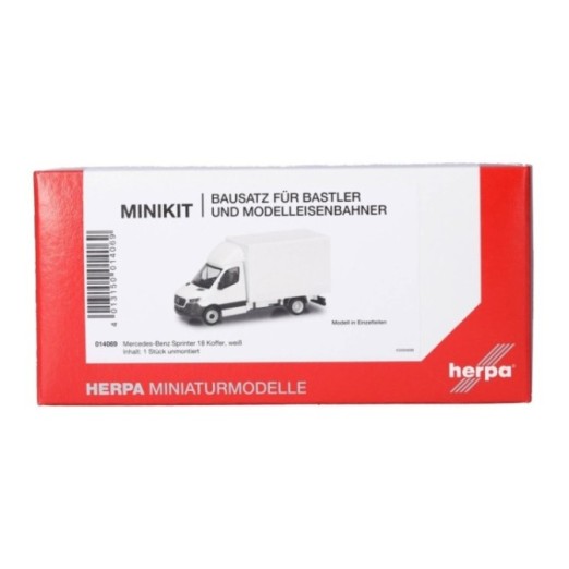 Herpa MiniKit Mercedes-Benz Sprinter 18 Transporter mit Koffer hvid