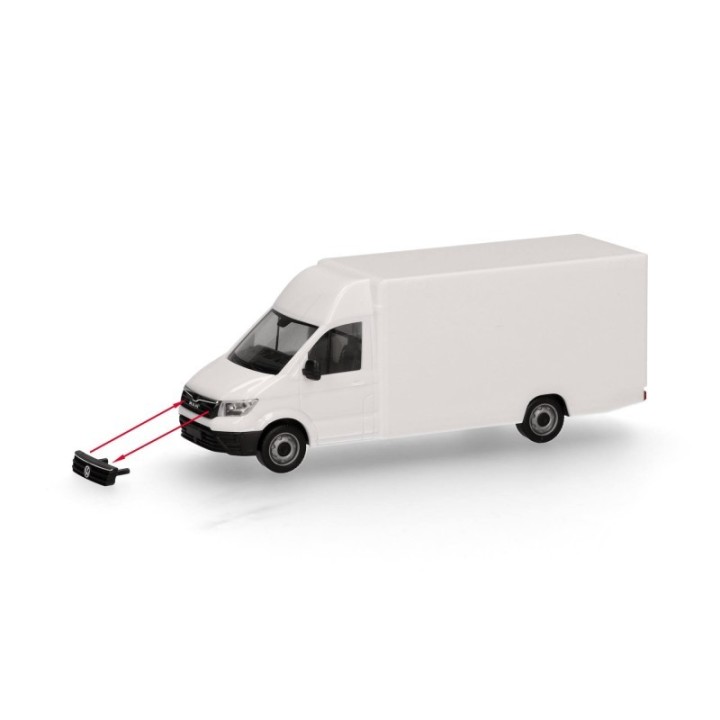 Herpa MiniKit MAN TGE/VW Crafter Paketverteilkøretøj hvid – produktbillede 2