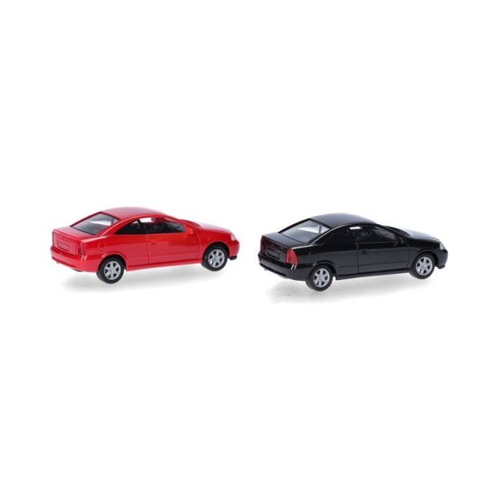 Herpa MiniKit Opel Coupé (2000) sort und Magmarød 2 stk – produktbillede 4