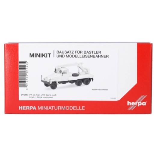 Herpa MiniKit IFA G5 Kran-LKW 3-akslet hvid