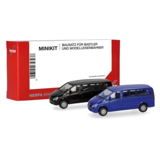 Herpa MiniKit Mercedes-Benz Vito Bus 2010 sort/ultramarinblå