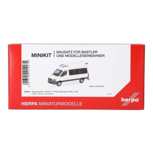 Herpa MiniKit Mercedes-Benz Sprinter 18 RTW Delfis hvid (1 stk.)