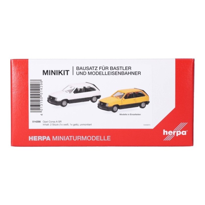 Herpa MiniKit Opel Corsa A SR hvid und gul (2 stk.)