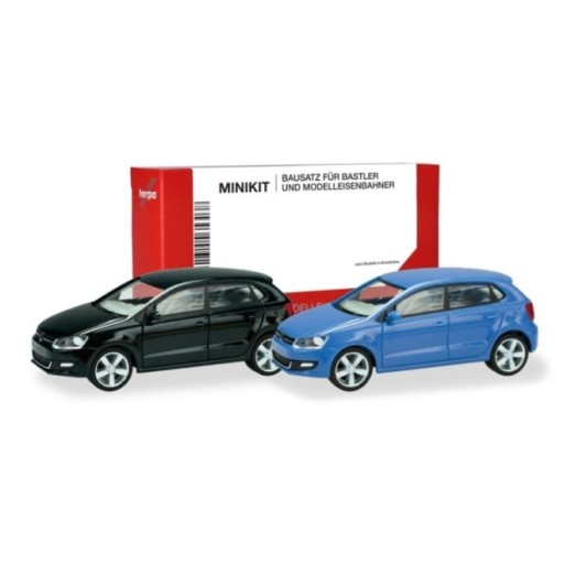 Herpa MiniKit VW Polo 5-dørs (2014) cornflower blue und sort