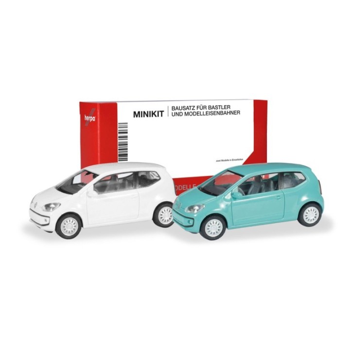Herpa MiniKit VW Up! 3-dørs ice mint green und branco cristal