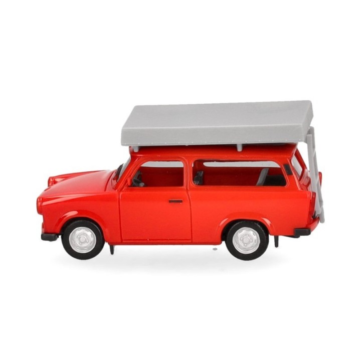 Herpa Trabant 601 Universal knallrød mit Dachzelt – produktbillede 4