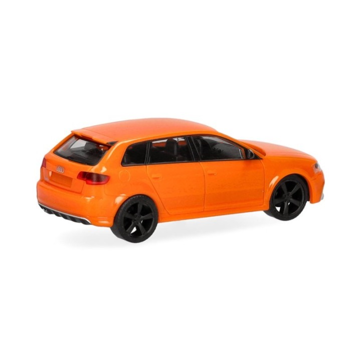 Herpa Audi RS3 Sportback glutorange mit sorten fælge – produktbillede 2