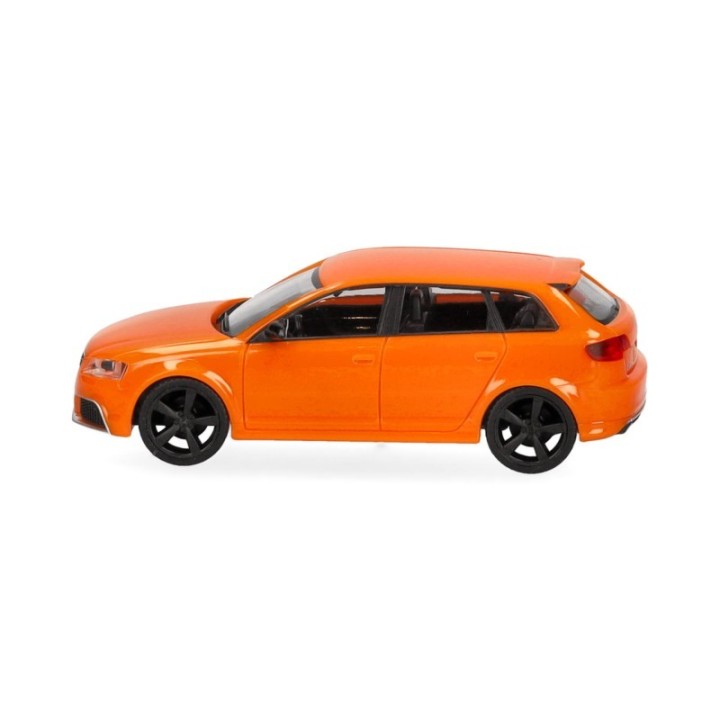 Herpa Audi RS3 Sportback glutorange mit sorten fælge – produktbillede 4
