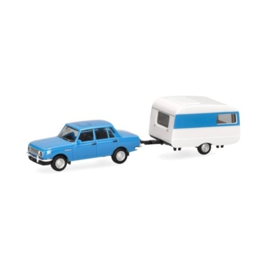 Herpa Wartburg 353`82 Limousine mit Qek himmelblå