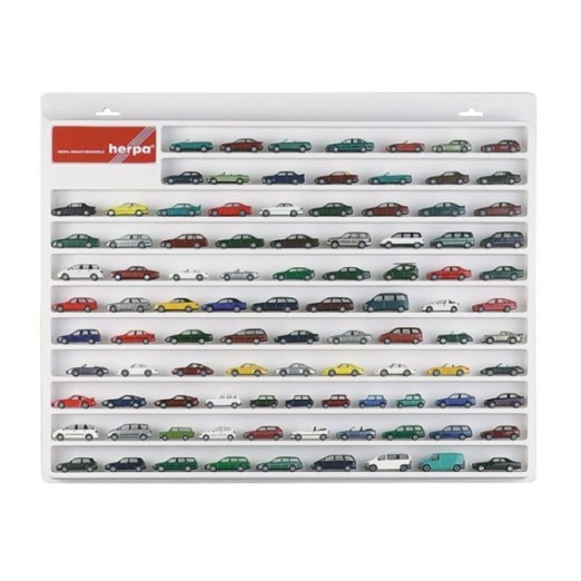 Herpa PKW-vitrineskab vitrine für Sammler hvid (57cm x 45cm x 3 5cm)