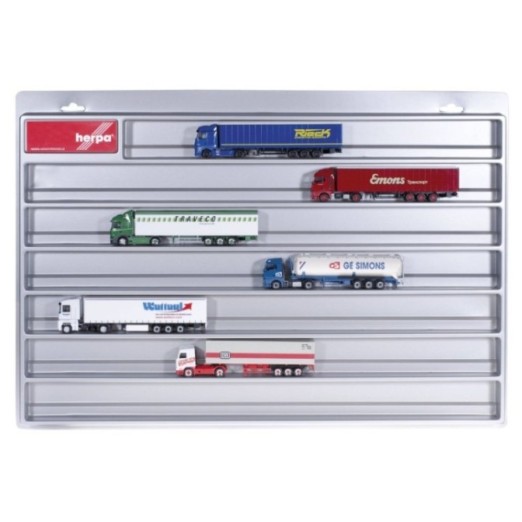Herpa LKW vitrineskab vitrine für Sammler Eurolänge sølv(64 5 cm x 45 cm x 3 5 cm)