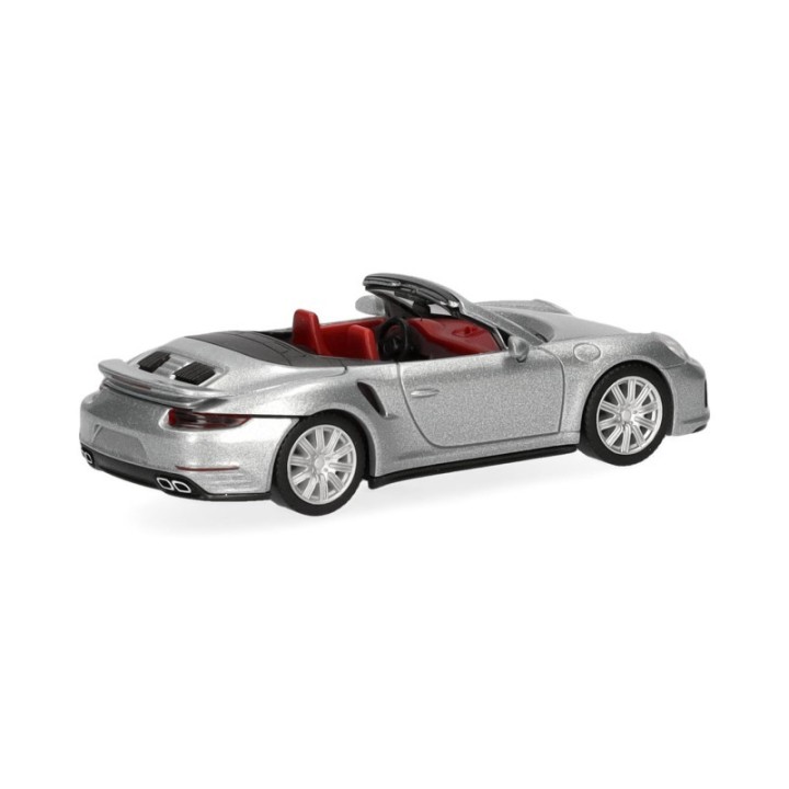 Herpa Porsche 911 (991) Turbo Cabrio dolomitsølv – produktbillede 2