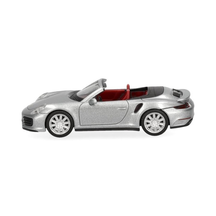 Herpa Porsche 911 (991) Turbo Cabrio dolomitsølv – produktbillede 4