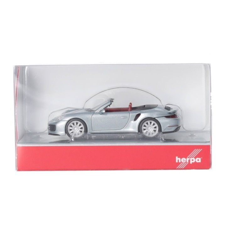 Herpa Porsche 911 (991) Turbo Cabrio dolomitsølv – produktbillede 5